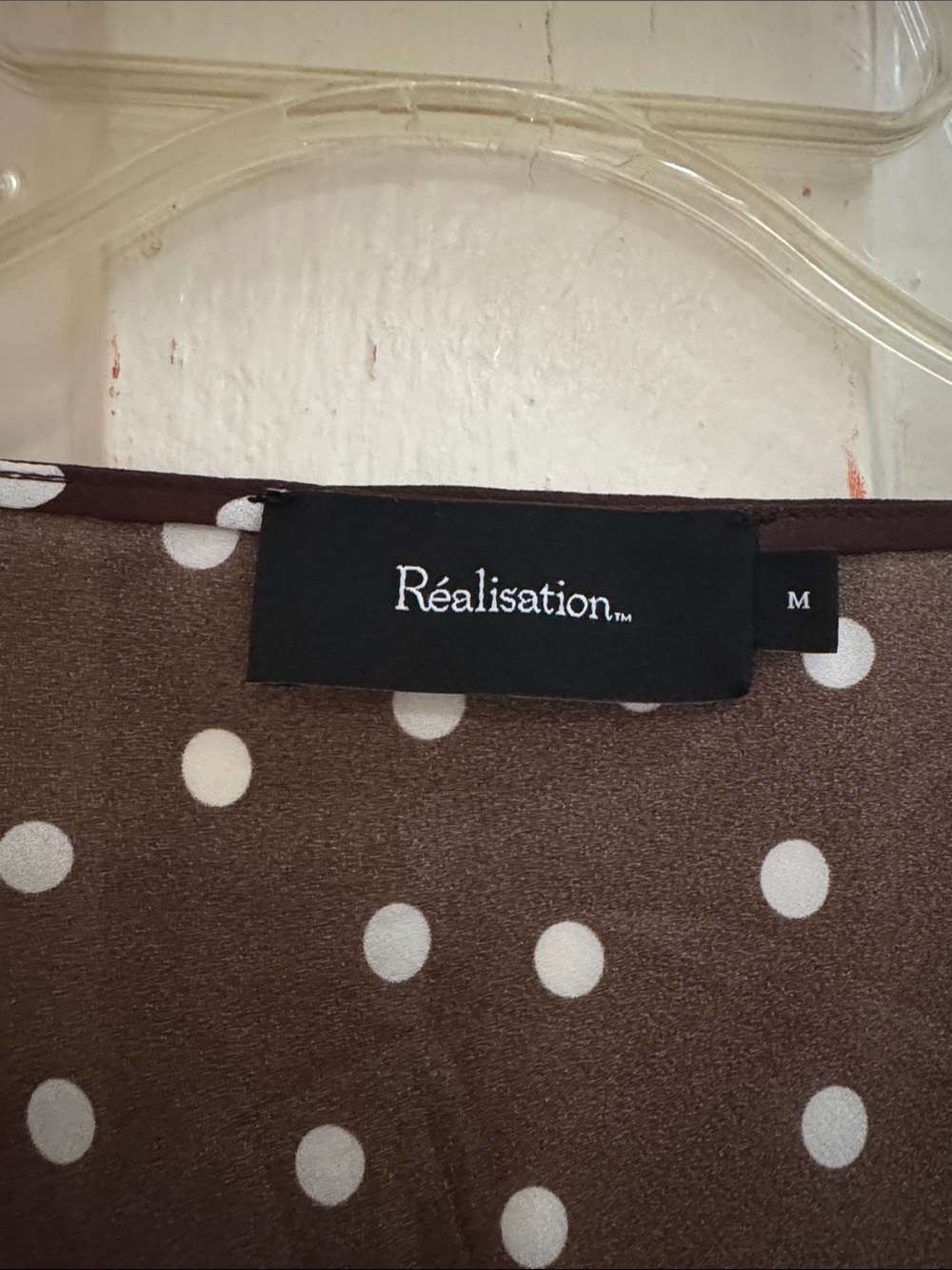 Réalisation Par silk Brown Polka Dot Midi Dress - Picture 7 of 9
